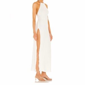 Camila Coelho White Halter Swim Coverup